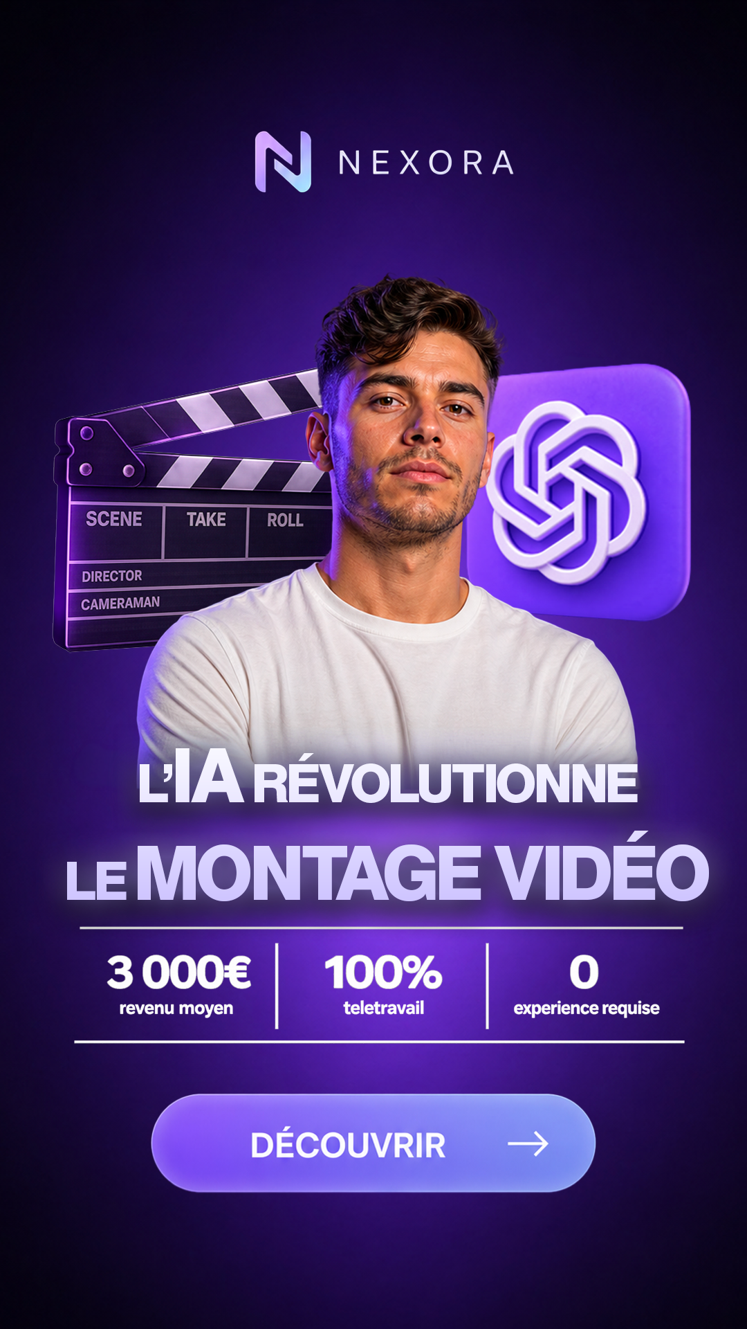 Visuel publicitaire premium réseaux sociaux — EditCraft graphiste